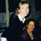 kathy und ich 2003 Heidelberg Stadtkurche 
(furchtbar sah ich auch :))