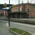 Hundertwasserbahnhof in Uelzen auf der Fahrt nach Hamburg